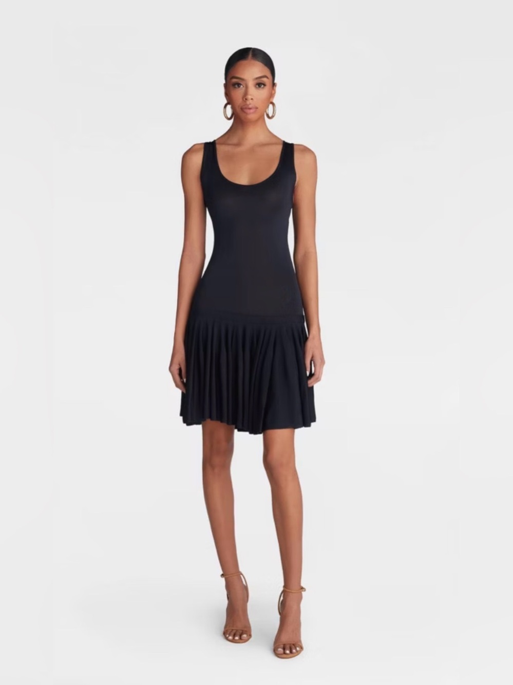 KBB by KAHLANA Women's Mini 'The Knit Slip Dress' in Black Size XL NWT